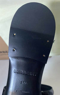 NIB $580 Burberry Libbie Patent Leather Slides 7.5 US (37.5 Euro) Italy