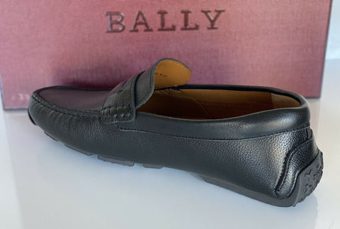 NIB Bally Herren Loafers aus genarbtem Rindsleder, Schwarz, 8,5 US 6233869 