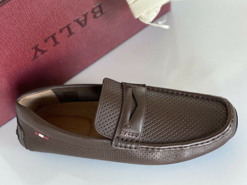 NIB Bally Mens Perforated Calf Leather Loafers Shoes Coconut 8.5 US IT 6231354