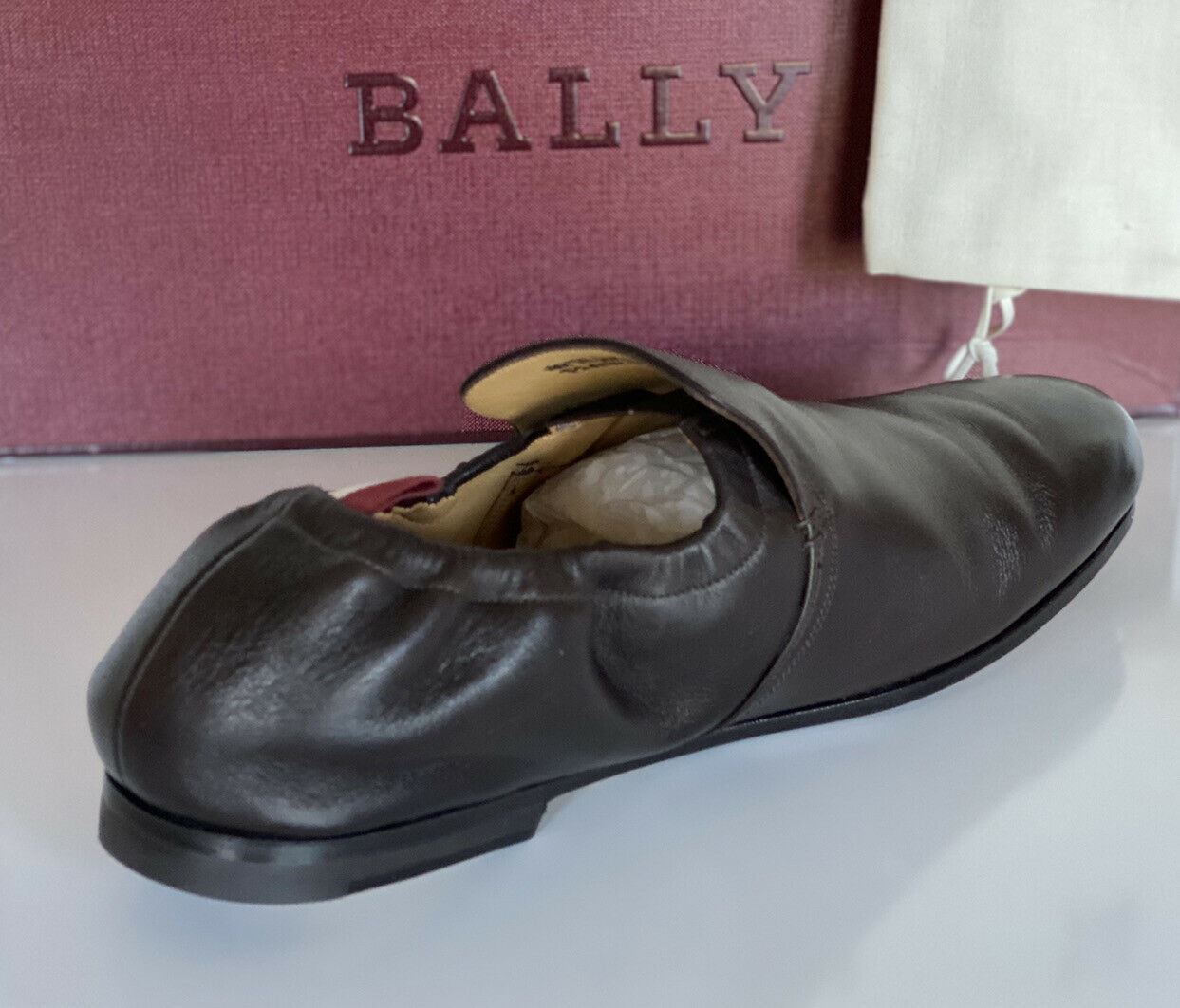 NIB Bally Mens Planker Calf Leather Loafers Coffee 8 US Switzerland 6231386
