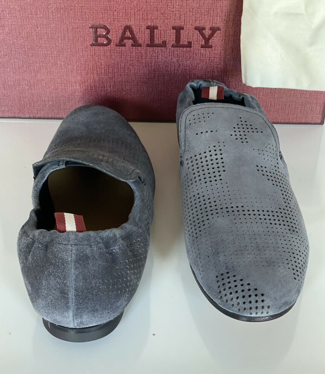 NIB Bally Pleian Kalbsleder-Loafer für Herren, Rauchgrau, 8,5 US 6231388 