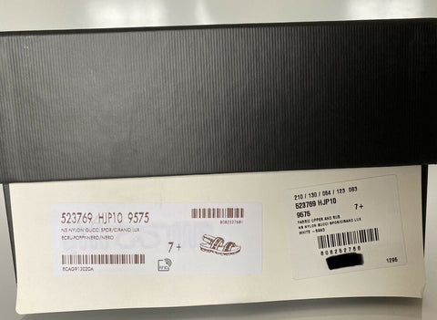 NIB Gucci Mens Black/White Canvas/Leather Sandals 8 US (Gucci 7.5) Italy 523769