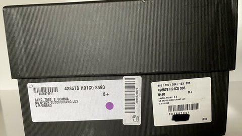 NIB Gucci Mens Cirano Web Logo Nylon/Leather Sandals 9 US (Gucci 8.5) IT 428578