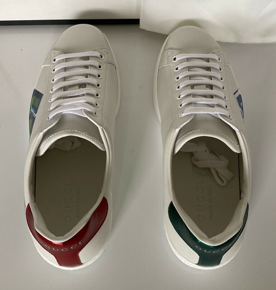 NIB Gucci Ace Loved Mens White Leather Sneakers 7.5 US (Gucci 7) IT 548758