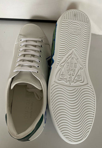NIB Gucci Ace Loved Herren-Sneaker aus weißem Leder, 7,5 US (Gucci 7) IT 548758 