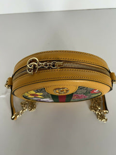 Neu mit Etikett: Gucci Ophidia GG Flora Runde Umhängetasche 550618 92YAC Hergestellt in Italien