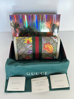 Neu mit Etikett: Gucci Ophidia Flora GG Floral Damen-Kontinentalbrieftasche IT 523153 