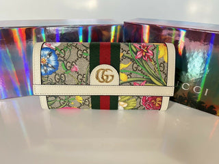 Neu mit Etikett: Gucci Ophidia Flora GG Floral Damen-Kontinentalbrieftasche IT 523153 