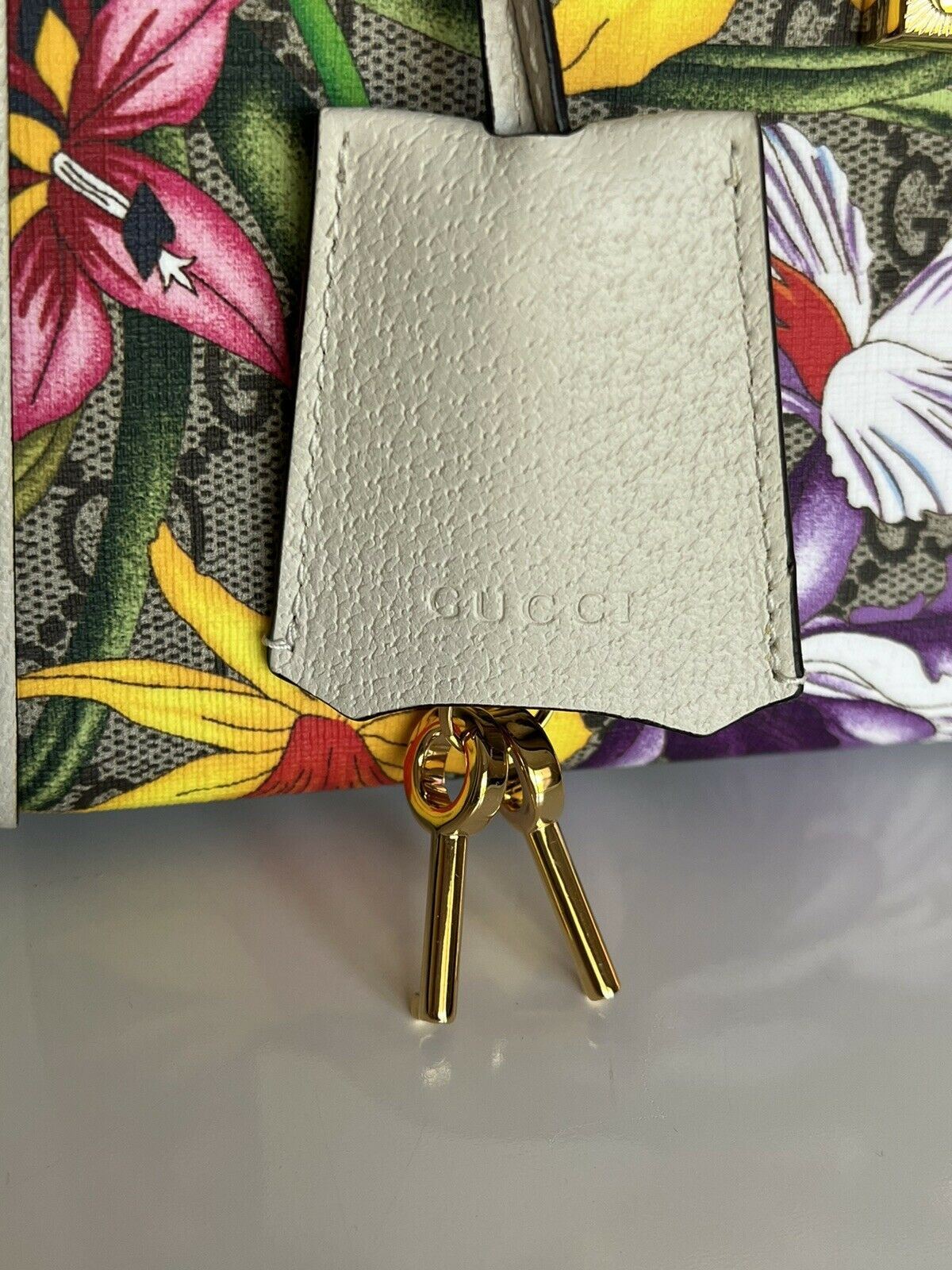 NWT GUCCI GG Ophidia Flora Web Padlock Small Tote Shoulder Bag Italy 498156