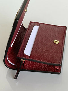 Neu mit Etikett: Gucci GG Ophidia Red Supreme Bifold-Geldbörse aus beschichtetem Canvas mit Blumenmuster 523155 