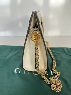 Neu mit Etikett: GUCCI GG Supreme Flora Web Kleine Ophidia-Kettenumhängetasche Italien 503877 