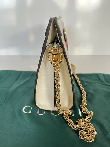 NWT GUCCI GG Supreme Flora Web Маленькая сумка на плечо с цепочкой Ophidia Италия 503877 