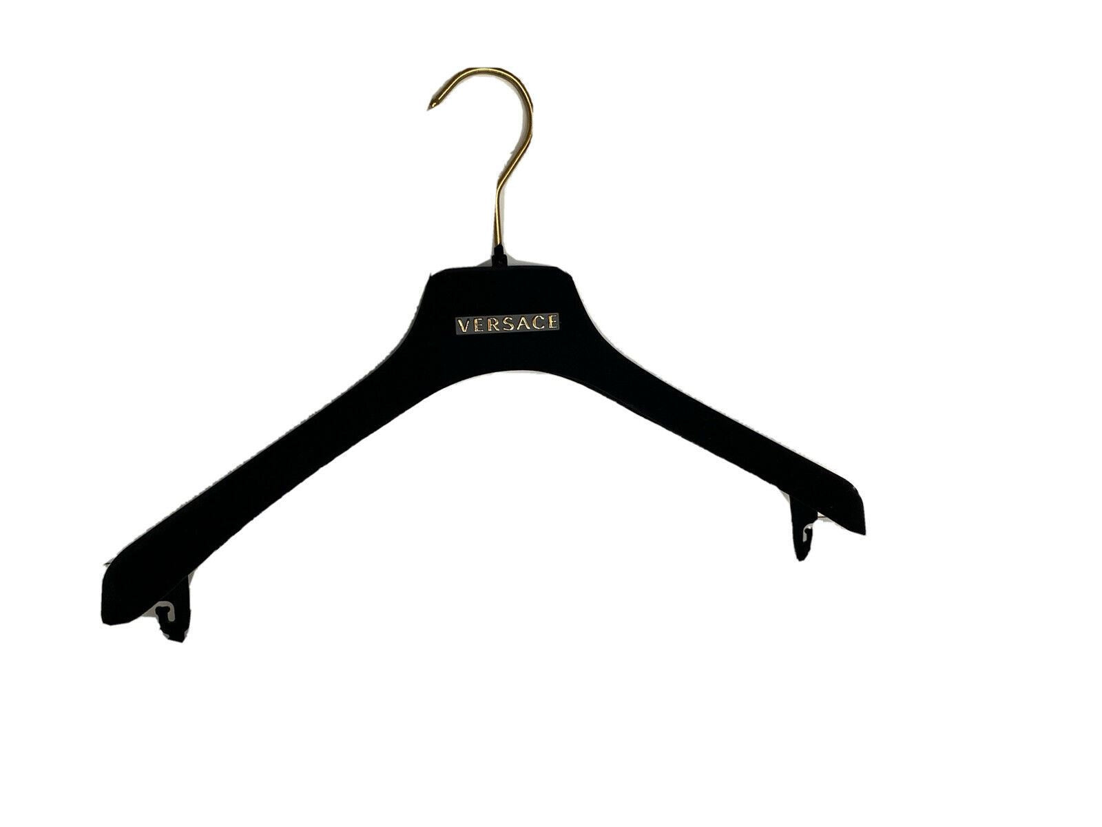 VERSACE Черный бархатный пиджак, свитер, вешалки для платья с золотой фурнитурой 