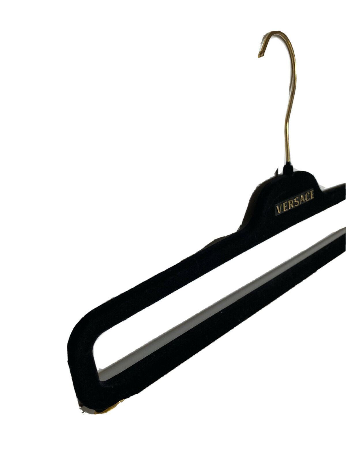 VERSACE 15-Zoll-Hosenbügel aus schwarzem Samt mit goldener Hardware 