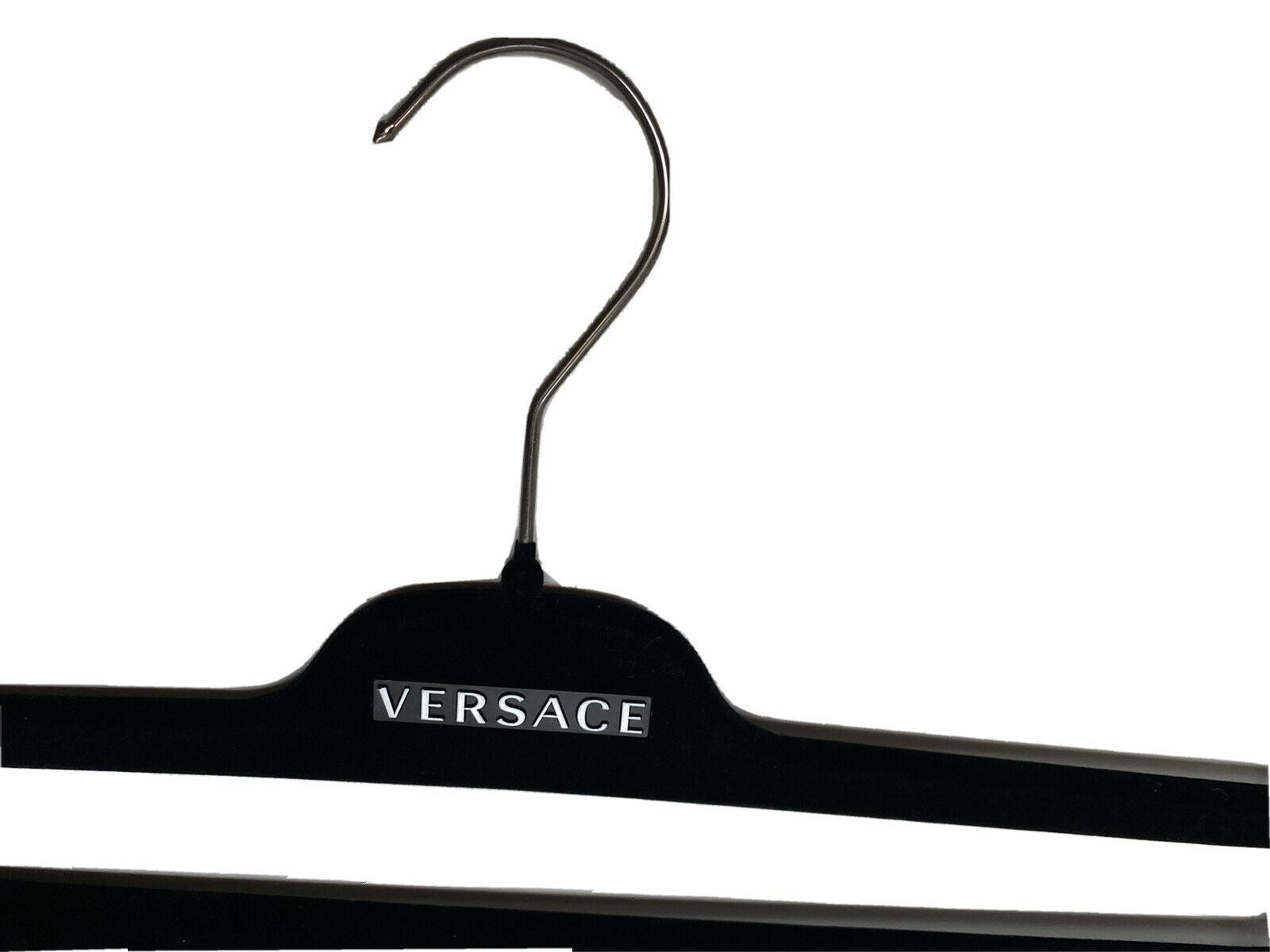 VERSACE Black Velvet 15" Pants Hangers with Silver Hardware