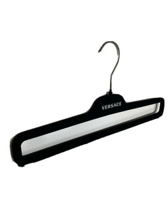 VERSACE Black Velvet 15" Pants Hangers with Silver Hardware