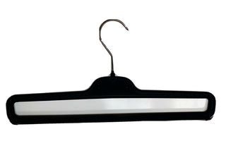 VERSACE Black Velvet 15" Pants Hangers with Silver Hardware