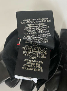 Neu mit Etikett: 565 $ Gucci Herren-Leder-Tiger-Handschuhe, Schwarz, Größe 9, hergestellt in Italien 
