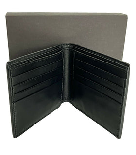 Neu mit Etikett: 440 $ Bottega Veneta Herren-Leder-Bifold-Geldbörse Schwarz 113993 Hergestellt in Italien 