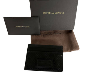 Neu mit Etikett: 250 $ Bottega Veneta Herren-Kartenetui aus Leder, Schwarz 551811 Hergestellt in Italien 
