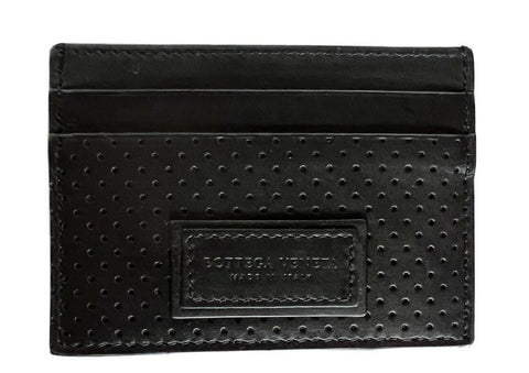 NWT $250 Bottega Veneta Men's Leather  Card Case Black 551811 Made in Italy
