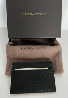 Neu mit Etikett: 250 $ Bottega Veneta Herren-Kartenetui aus Leder, Schwarz 551811 Hergestellt in Italien 