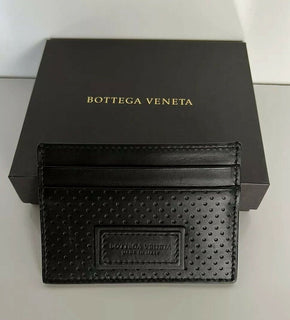 Neu mit Etikett: 250 $ Bottega Veneta Herren-Kartenetui aus Leder, Schwarz 551811 Hergestellt in Italien 