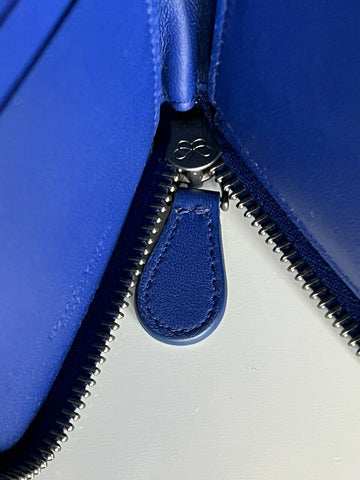 NWT 710 долларов США Кошелек Bottega Veneta на молнии Napa Cobalt Blue 464850 Сделано в Италии 