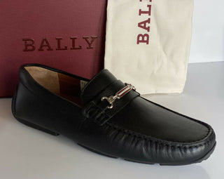 NIB $ 510 Bally Pitaval Herren-Fahrerschuhe aus Rindsleder Schwarz 10,5 US 6227955 IT 