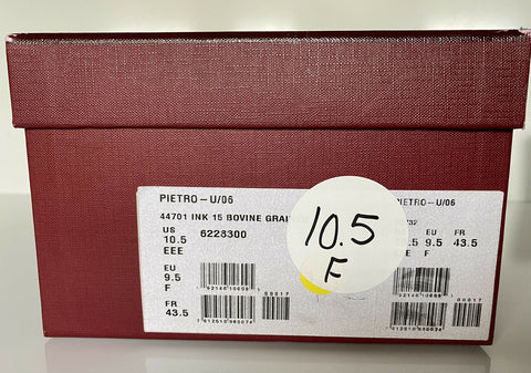 Мужские туфли из зерненой бычьей кожи NIB Bally, синие, 10,5, США, 6228300, Италия 