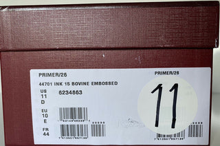 NIB Bally Primer Herren-Turnschuhe aus Rindsleder mit Prägung, Blau, 11 US 6234863, Italien 