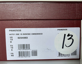 NIB Bally Primer Herren-Turnschuhe aus Rindsleder mit Prägung, Blau, 13 US 6234863, Italien 