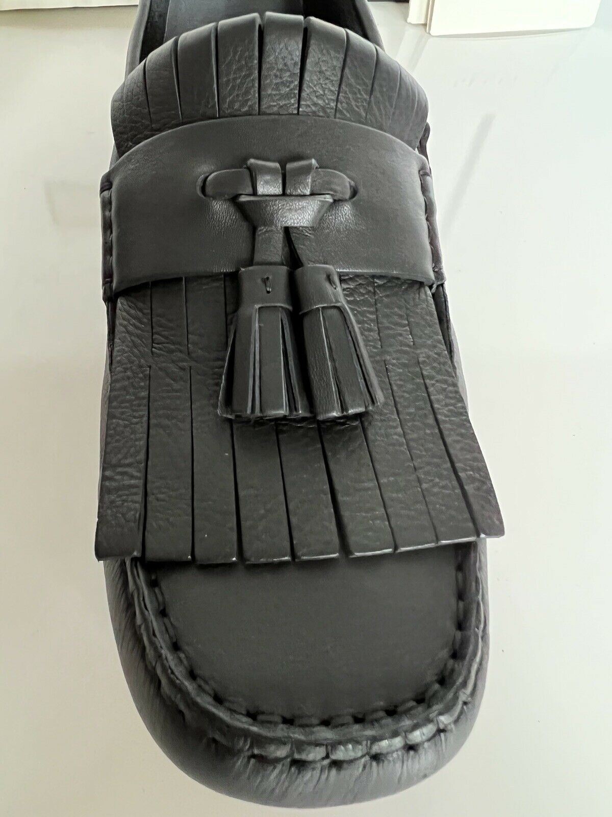 NIB Gucci Men's Clove Calf Soft Leather Driver Shoes Black 9.5 US/8.5 UK 624699