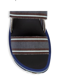NIB $675 Valentino Grip-Tape Slingback Canvas Graue Sandalen 8 US (41 Euro) 