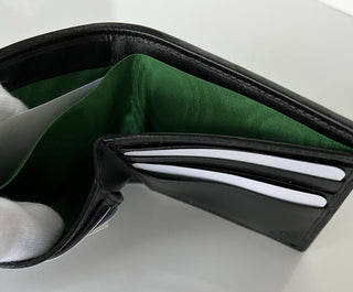 Neu mit Etikett: Gucci Monogram Pattern Bifold Leder gepolsterte Geldbörse Schwarz Italien 601095 