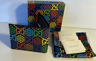 Neu mit Etikett: Gucci GG Psychedelic Bifold Wallet Made in Italy 601089 