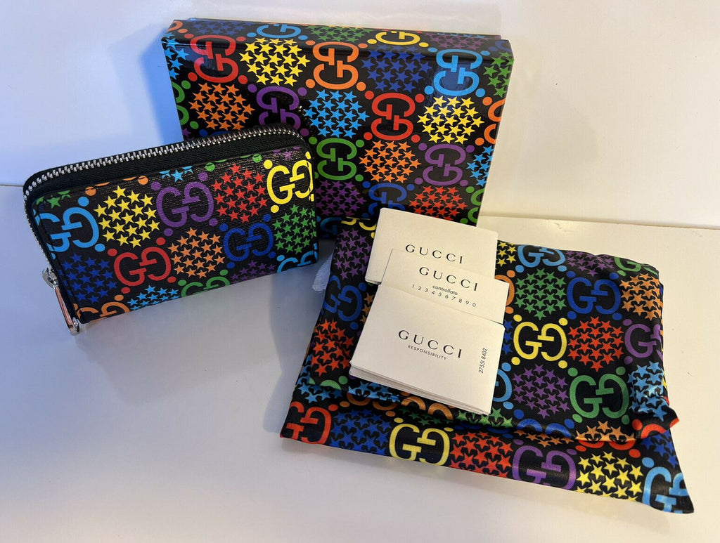 Neu mit Etikett: Gucci GG Psychedelic Zip Around Wallet Made in Italy 601095 