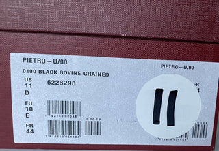 NIB Bally Herren-Fahrerschuhe aus genarbtem Rindsleder, Schwarz, 11 D, US 6228298, Italien 