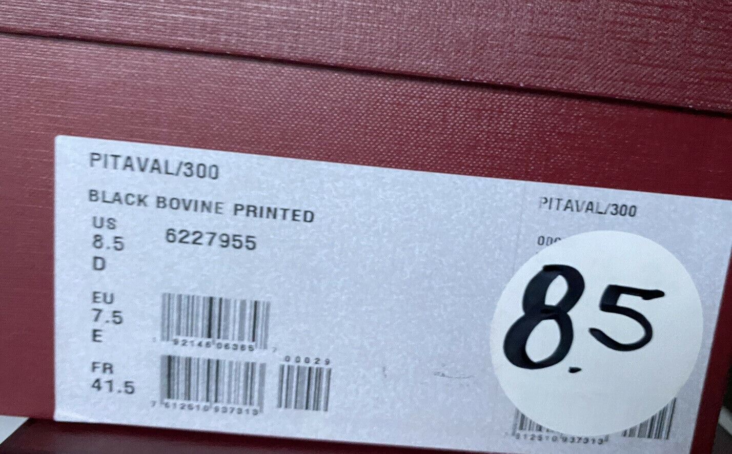 NIB $510 Bally Pitaval Mens Bovine Leather Driver Shoes Black 8.5 D US 6227955