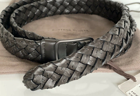 NWT 880 $ Bottega Veneta Intrecciato Cabat Nappaleder Espressogürtel IT 451564 
