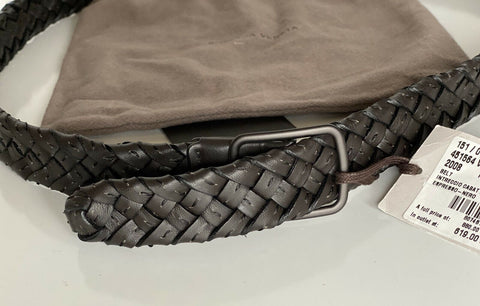 NWT 880 $ Bottega Veneta Intrecciato Cabat Nappaleder Espressogürtel IT 451564 
