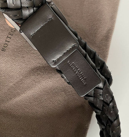 NWT 880 $ Bottega Veneta Intrecciato Cabat Nappaleder Espressogürtel IT 451564 