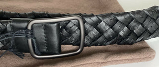 NWT 880 $ Bottega Veneta Intrecciato Cabat Nappaleder Schwarzer Gürtel Italien 451564 