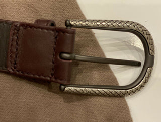 NWT 550 $ Bottega Veneta Intrecciato Nappaleder Dark Barolo Gürtel 95/38 451863