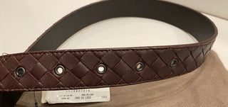 NWT 550 $ Bottega Veneta Intrecciato Nappaleder Dark Barolo Gürtel 95/38 451863