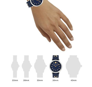 Versace Stainless Steel & Leather Strap Women's Watch NIB $1295