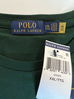 NWT $65 Polo Ralph Lauren Bear T-Shirt Green 2XLT