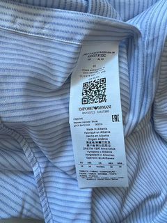 NWT 445 $ Emporio Armani Hemd mit italienischem Kragen, Größe 38/15 51CC2T
