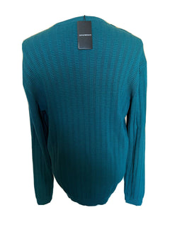 NWT 295 $ Emporio Armani Rundhalspullover in Grün 2XL 3H1MT2