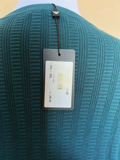 NWT 295 $ Emporio Armani Rundhalspullover in Grün 2XL 3H1MT2